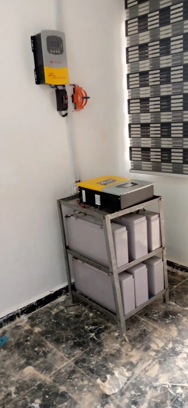 Compact wall inverter with battery stand